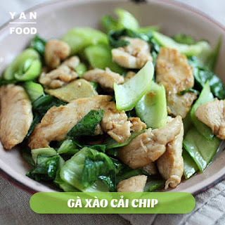 gà xào cải chíp