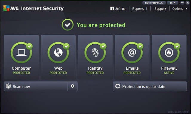 AVG Internet Security 2015 Serial válido atualizado