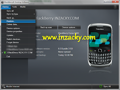 Tutorial Backup dan Restore Blackberry