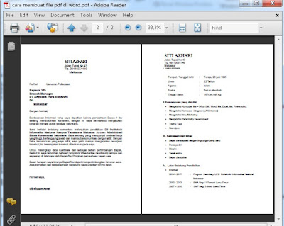 Cara Membuat File PDF di Microsoft Office Word 2013