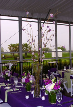 purple and silver wedding decorations