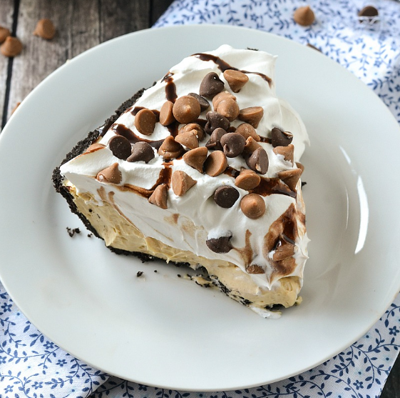 No-Bake Peanut Butter Pie #cake #dessert