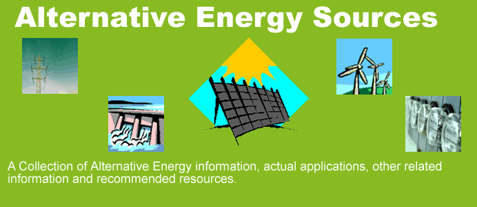 renewable sources of energy. Alternative Energy sources