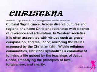 ▷ meaning of the name CHRISTENA