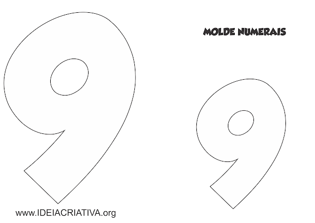 Molde Numerais Galinha Pintadinha para imprimir