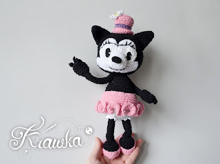 Krawka: Vintage Ortensia the cat crochet pattern by Krawka, Oswald Lucky Rabbit, Minnie Mouse Disney Mickey Mouse