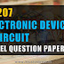 CS207 Electronic Devices and Circuits Model Question Paper