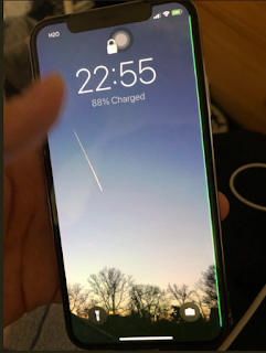ظهور خط اخضر في شاشة الiphone X عند بعض المستخدمين 