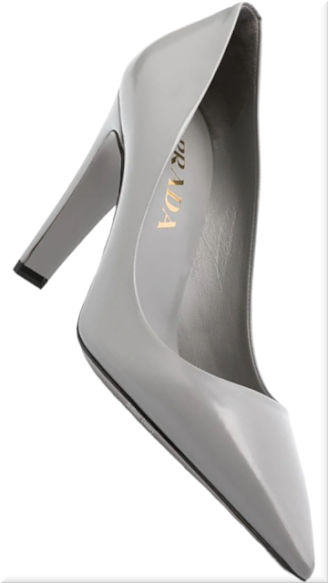 ♦Prada grey brushed leather pumps #brilliantluxury