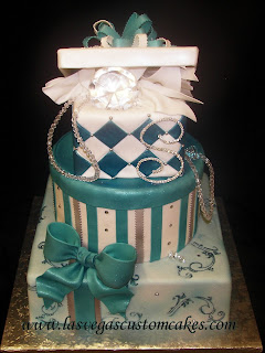 Turquoise Fondant Cake Sweet 15 and Sweet 16