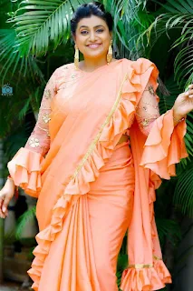 Tamil Golden Actress Roja Glams Saree Pics