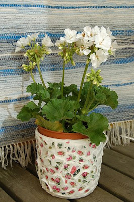 decorate a plant pot with