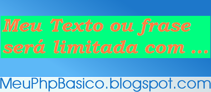 como limitar texto com ... pontinhos em php