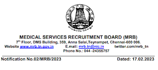 Medical Services Recruitment Board - Notifications Ophthalmic Assistant - Dated: 17.02.2023 - PDF