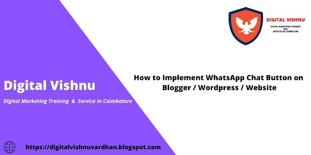How to Implement WhatsApp Chat Button on Blogger