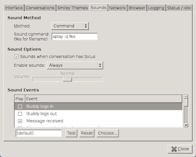 Pidgin Preferences dialog box