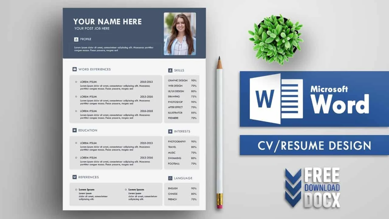 Download editable CV in Word Format - Biodata/Resume in Word File / Docx / PDF