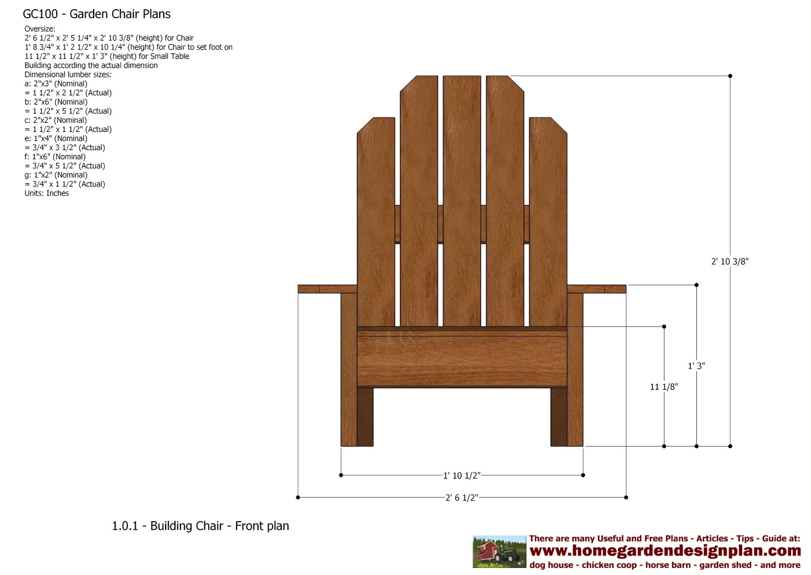 home garden plans: GC101 - Garden Chair Plans - Out Door ...