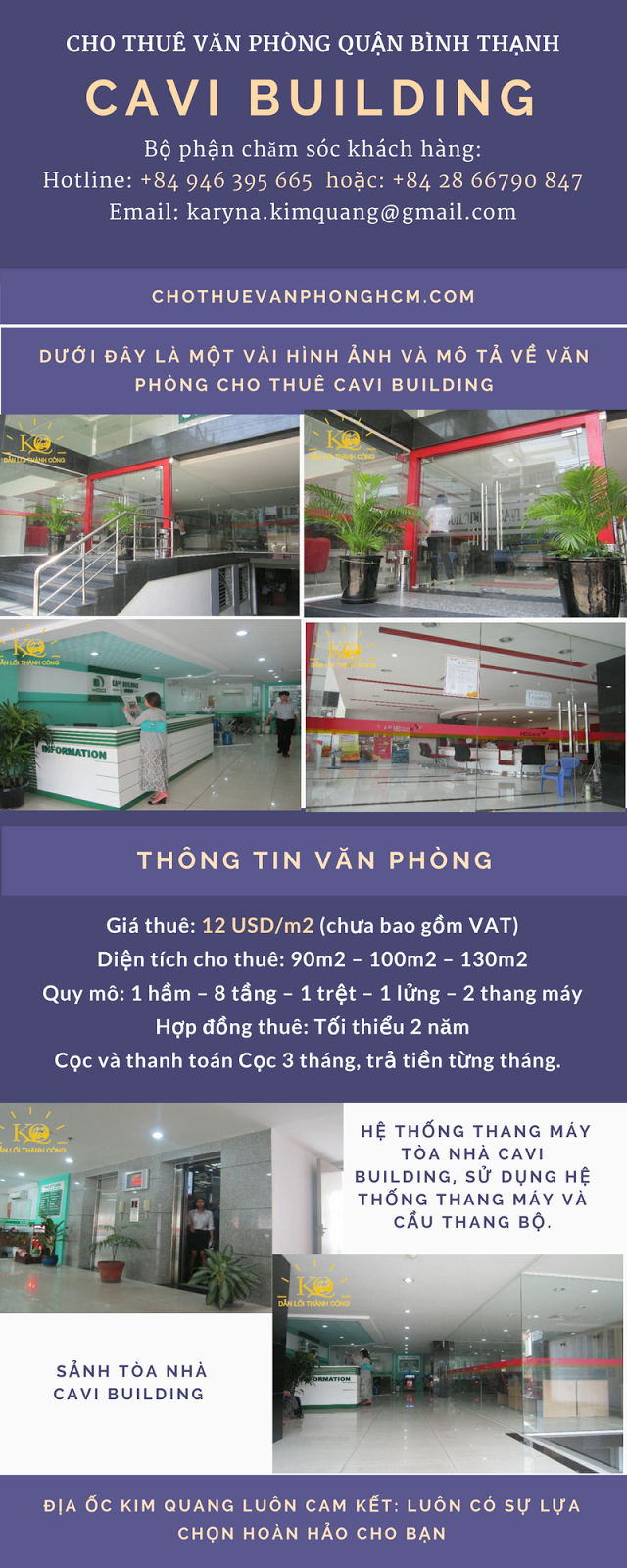 Cho thuê văn phòng quận Bình Thạnh Cavi building