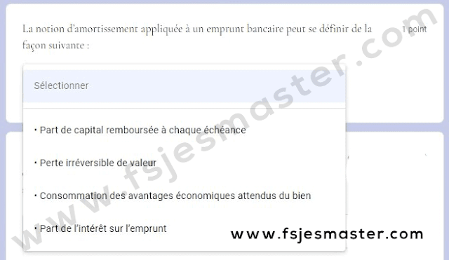 Exemple Concours Master Gestion Financière Comptable et Fiscale (GFCF) 2021-2022 - Fsjes Agdal