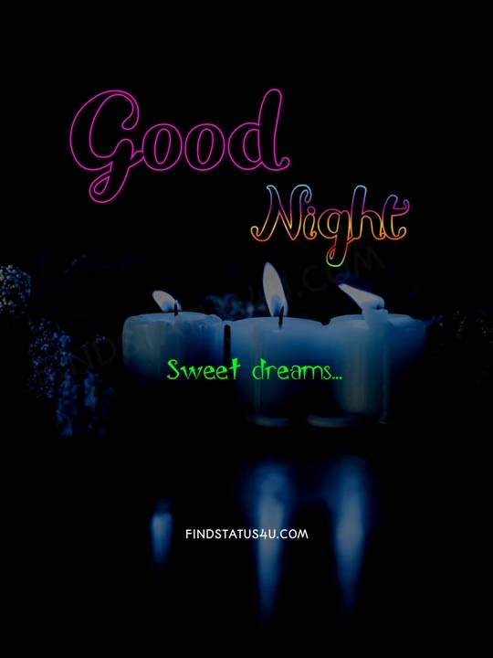 good night candle light images
