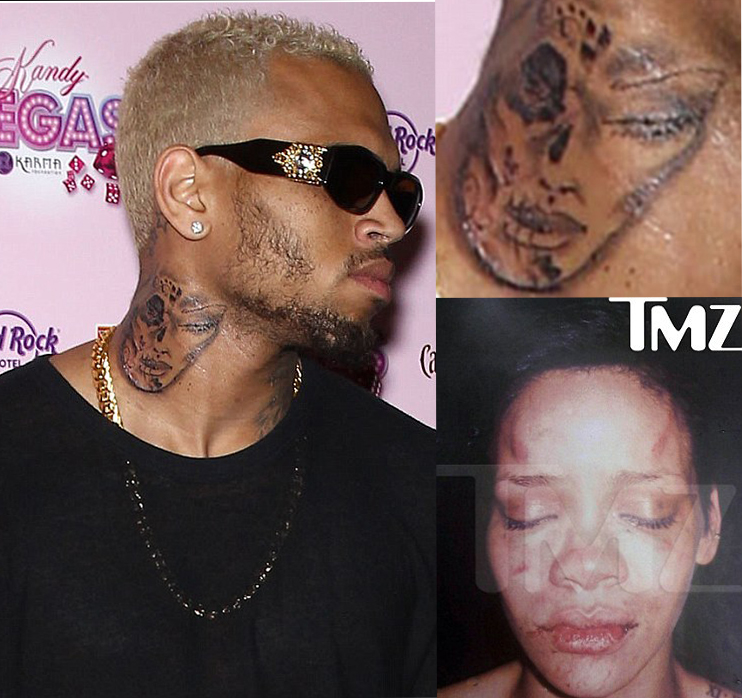 Rihanna Neck Tattoo Rated R A large new tattoo of what