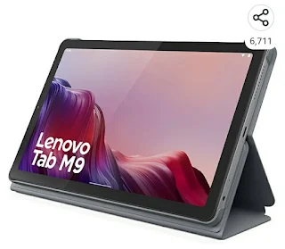 Lenovo Tab M9-2023 - Tablet - Long Battery Life - 9" HD - Front 2MP & Rear 8MP Camera - 3GB Memory - 32GB Storage - Android 12 or Later - Folio Case
