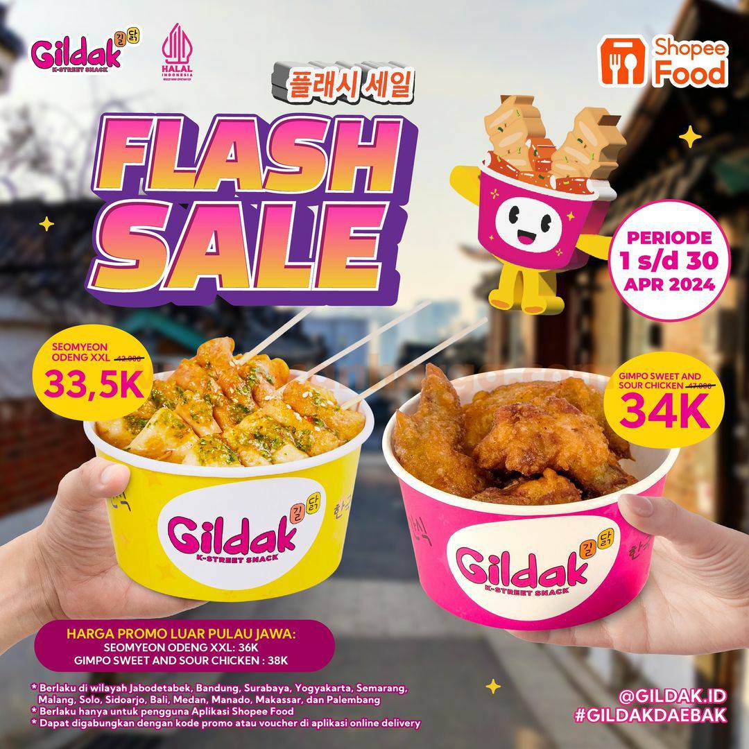 Promo GILDAK SHOPEEFOOD FLASH SALE Periode 1 - 30 April 2024