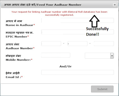Voter ID Card & Aadhaar Card Link Up Process