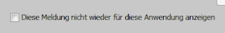 Java - Diese Meldung fuer diese Anwendung nicht wieder anzeigen