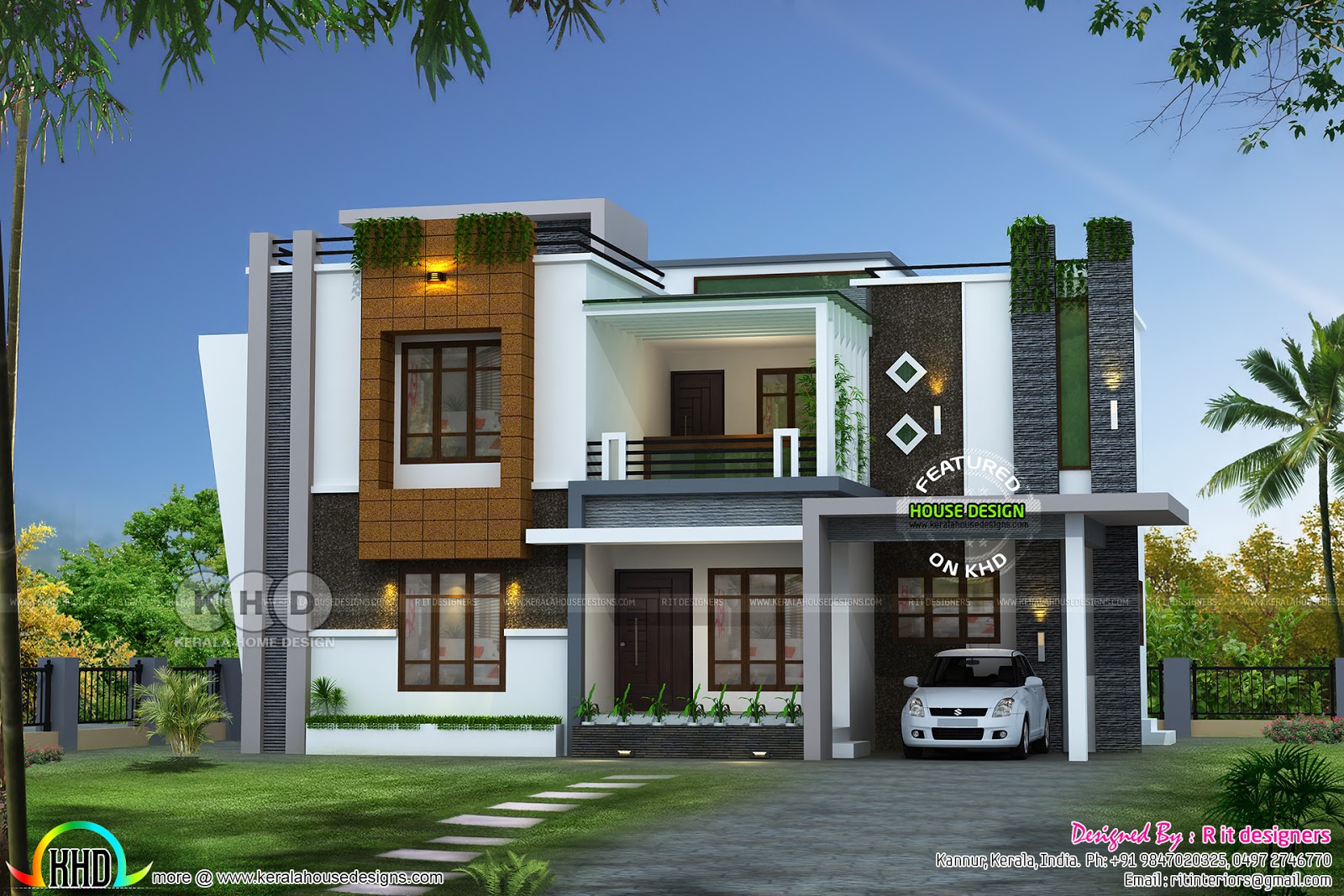2352 sq-ft awesome contemporary Kerala home design - Kerala home design