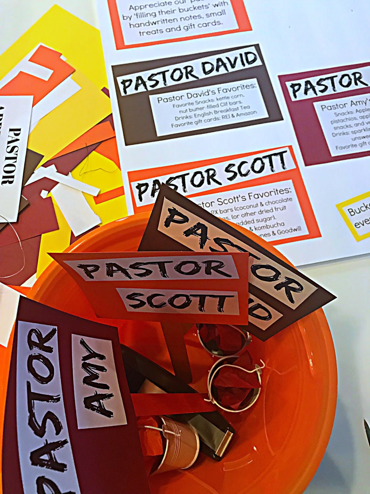 Michelle Paige Blogs Pastor Appreciation Bucket Idea