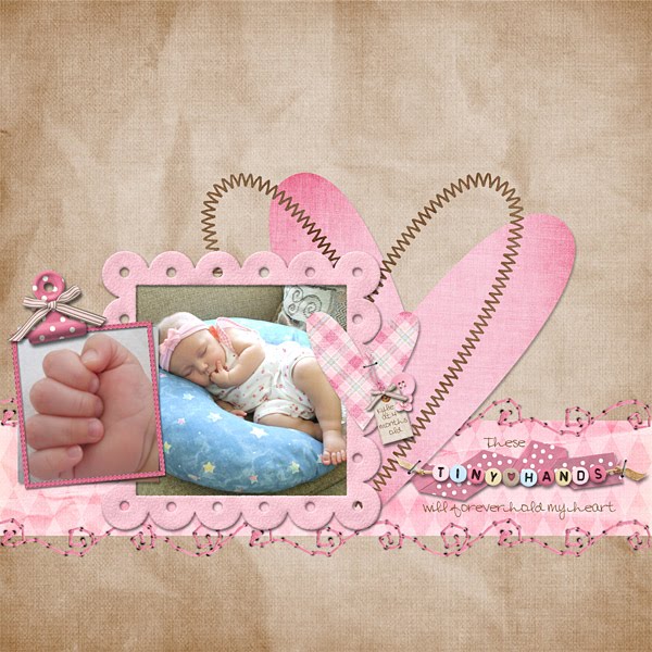 Baby Girl Scrapbook Page Layout Ideas