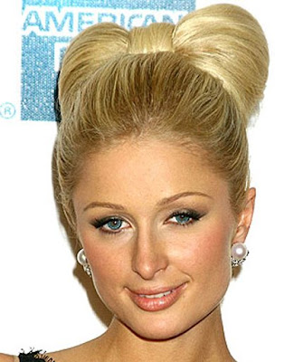 Paris Hilton with updo hairstyle
