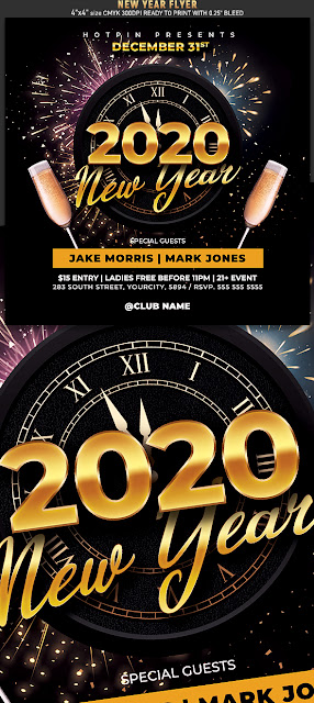  New Year Flyer Invitation Template