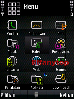 Tema Hitam Paling Mantap BlackBerry S60v3 N73 N95 N81 240x320 full icon