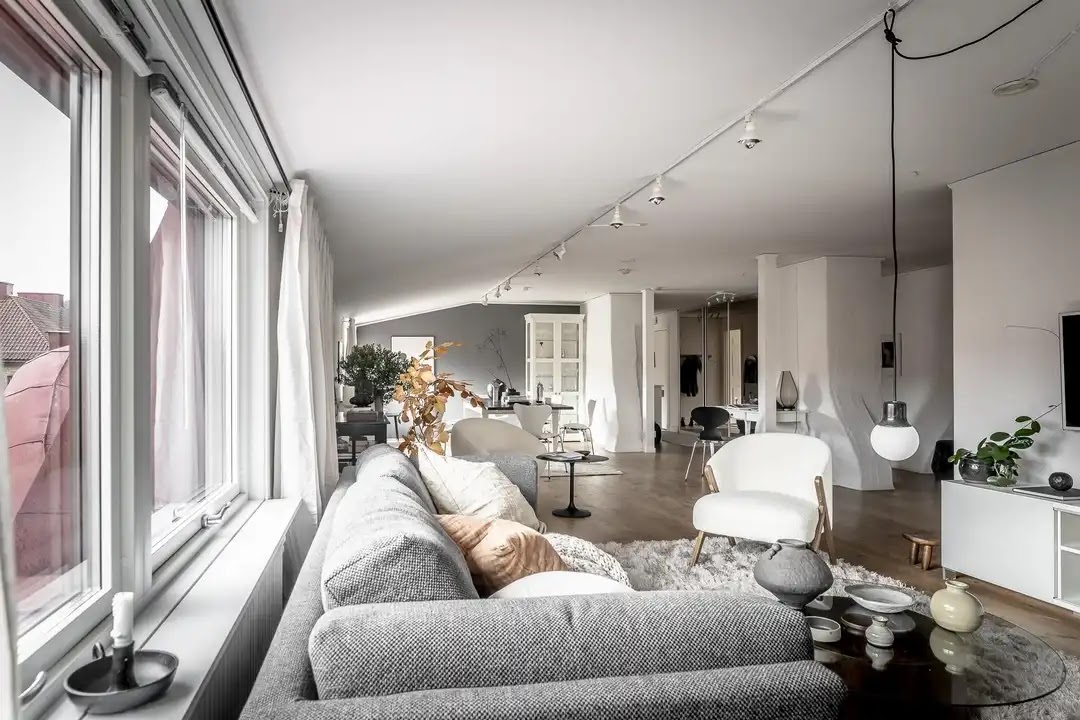 UN APPARTEMENT EN BLANC ET GRIS