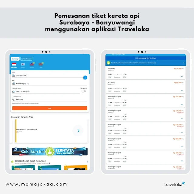 Pesan tiket kereta api Surabaya - Banyuwangi di Traveloka Pesan tiket kereta api Surabaya - Banyuwangi di Traveloka