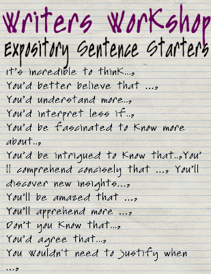 sentence starters for expository essays