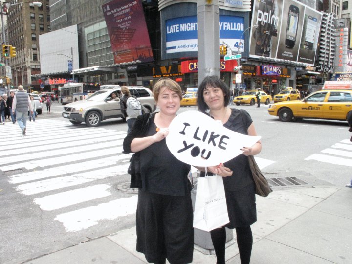 new york times square day. made it to Times Square.