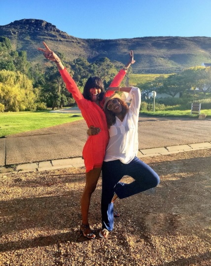 Genevieve Nnaji Marks 37th Birthday With Model Oluchi & Ojy Okpe At Steenberg Villa In Cape Town