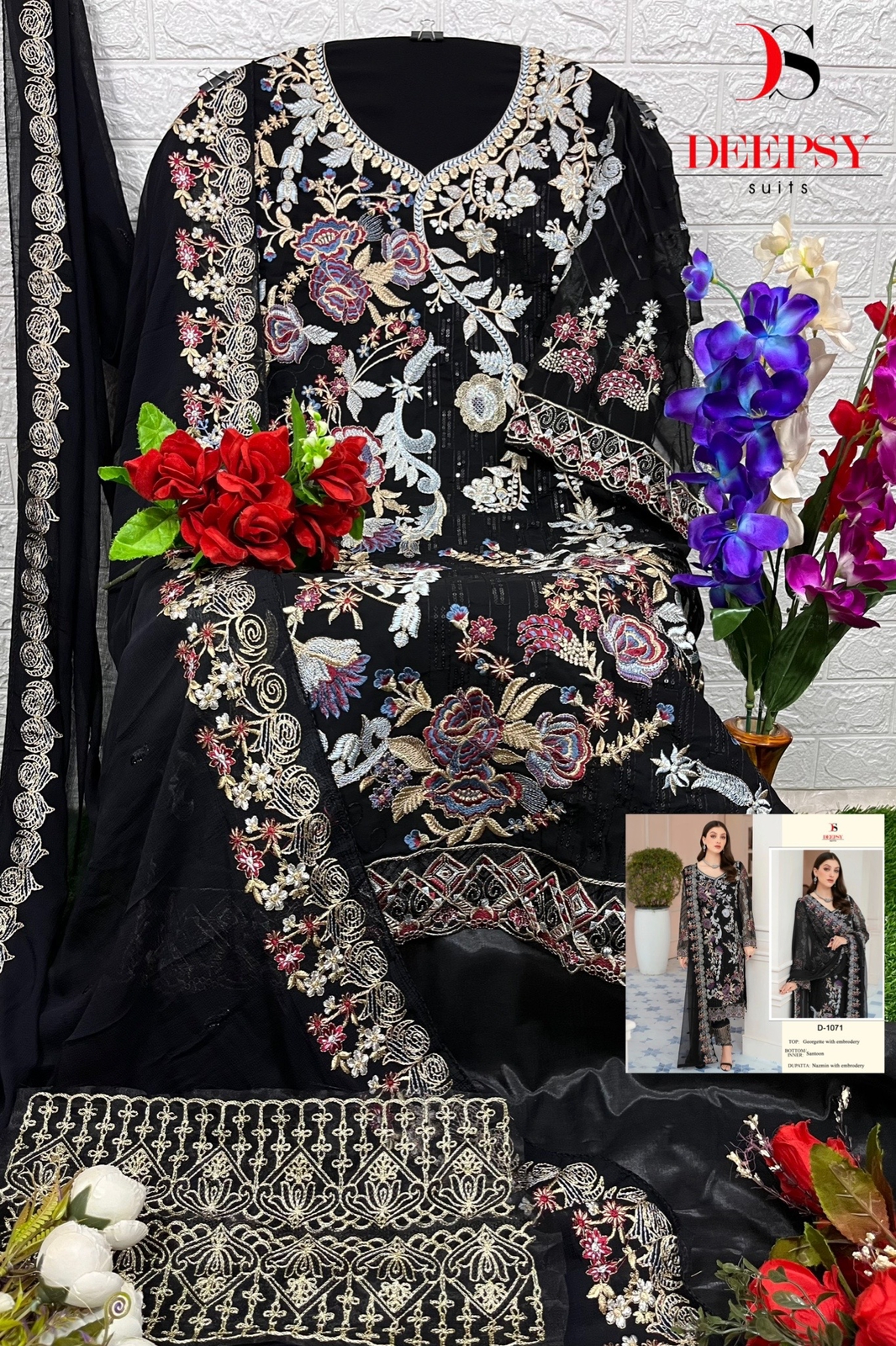Buy Georgette Embroidery D 1071 Deepsy Pakistani Salwar Suit