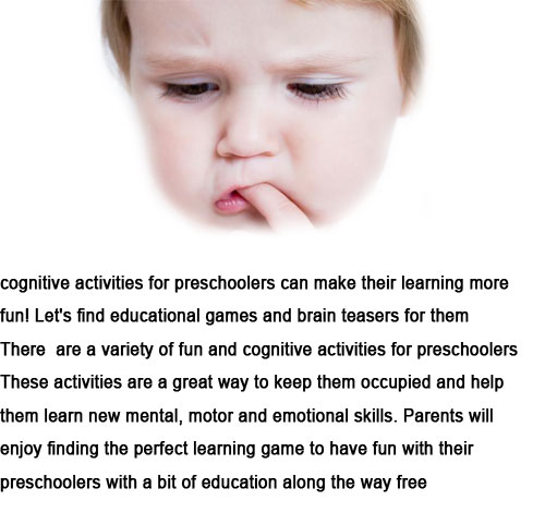 cognitive activities for preschoolers 