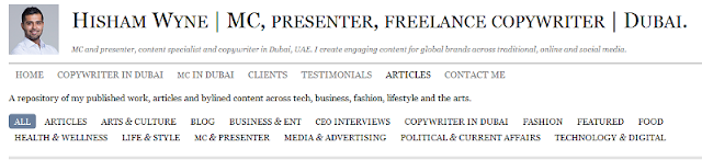 renowned event presenter and copywriter in Dubai