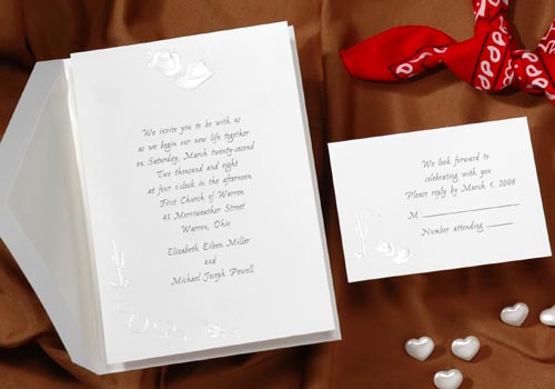 Add some country western charm to your wedding day Lined inner invitation