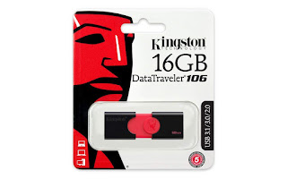 Kingston Kingston Digital DT106/16GB USB 3.0 DataTraveler 106 Flash Drive Type-A USB Memory Stick backwards compatible with 2.0 USB 