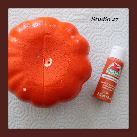 Painting a Fall Foam Pumpkin