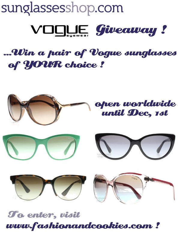 Fashion and Cookies, Sunglassesshop.com Vogue giveaway