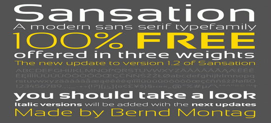 Sansation Fonts