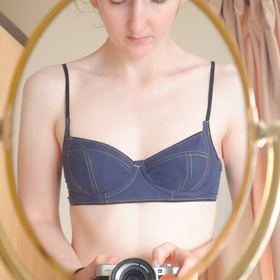 Bra sewing pattern toile with adjustments